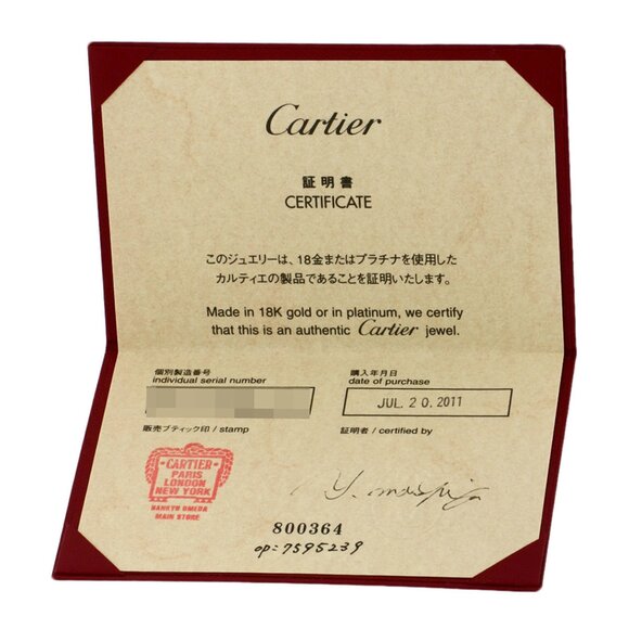 CARTIER 18k Gold Diamond Love Ring #47 - Picture 7 of 9